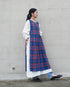 <販売開始 9月19日 金曜日 21:00 〜> INDIGO Tartan Apron Dress / Red・Blue